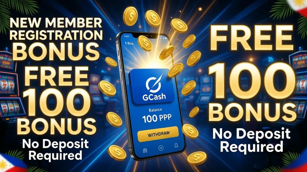 New Member Register Free 100 in Gcash No Deposit Bonus